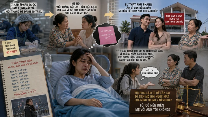 Bị mẹ lấy sạch tiền lương 7 năm cho anh trai mua nhà, phải làm sao? Bị mẹ lấy sạch tiền lương 7 năm cho anh trai mua nhà, phải làm sao?
