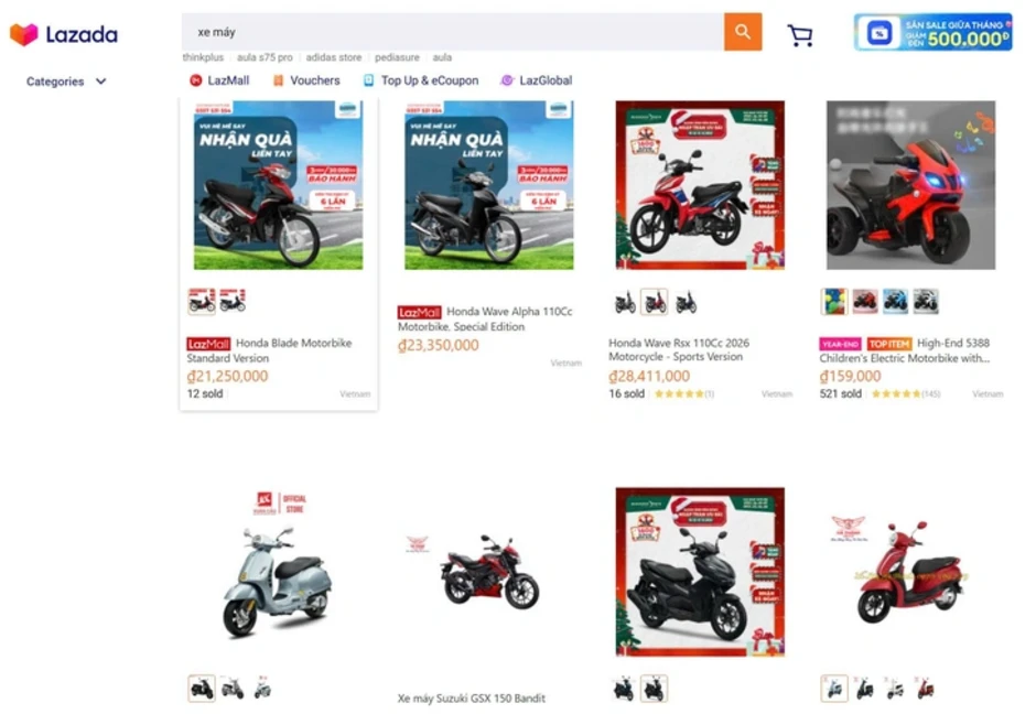 Mua xe máy online trên sàn thương mại điện tử: Tiện lợi hay 'canh bạc' rủi ro? Mua xe máy online trên sàn thương mại điện tử: Tiện lợi hay 'canh bạc' rủi ro?