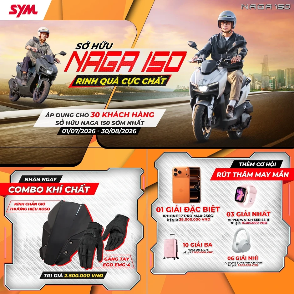 NAGA 150: Phiêu chất phố thị, bản lĩnh dặm trường NAGA 150: Phiêu chất phố thị, bản lĩnh dặm trường