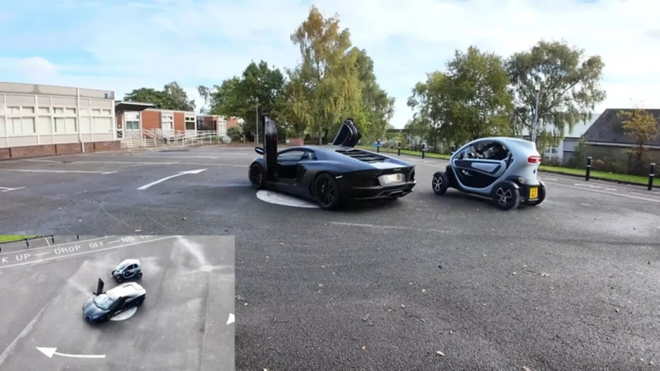 Ô tô điện mini lực kéo gấp đôi Lamborghini Aventador, chạy vượt Audi S1 Quattro