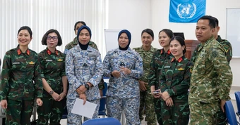 22 sĩ quan quân đội Việt Nam tham gia khóa huấn luyện về phụ nữ, hòa bình và an ninh