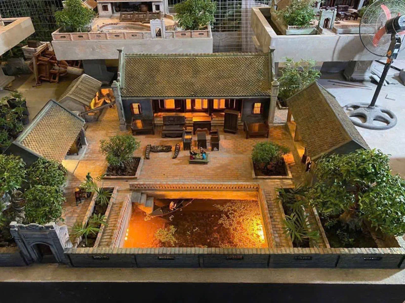 Chàng trai Ninh Bình làm mô hình nhà cổ Bắc Bộ, lưu giữ ký ức tuổi thơ