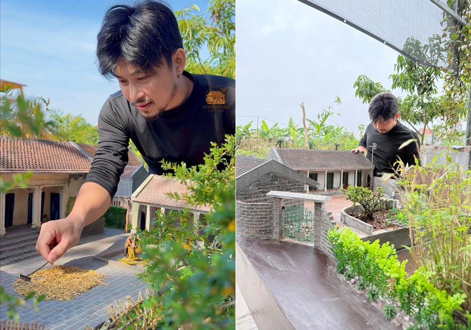 Chàng trai Ninh Bình làm mô hình nhà cổ Bắc Bộ, lưu giữ ký ức tuổi thơ