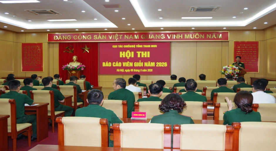 Cục Tác chiến Bộ Tổng tham mưu vinh danh báo cáo viên giỏi năm 2026 Cục Tác chiến Bộ Tổng tham mưu vinh danh báo cáo viên giỏi năm 2026