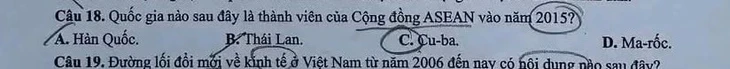 Đã nhắc mà vẫn sai, dân mạng 'ối dồi ôi' với sĩ tử 2K8 thi môn lịch sử: Campuchia sao lại ở châu Mỹ? Đã nhắc mà vẫn sai, dân mạng 'ối dồi ôi' với sĩ tử 2K8 thi môn lịch sử: Campuchia sao lại ở châu Mỹ?