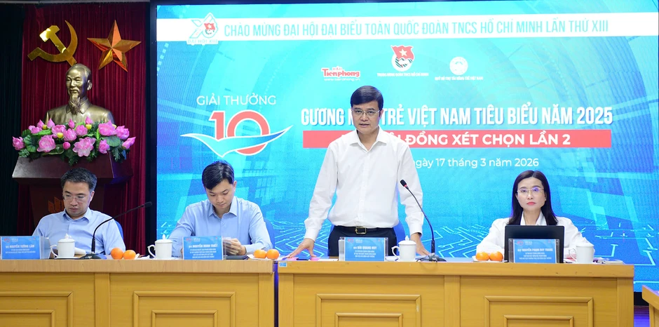 Đã xét chọn 10 Gương mặt trẻ Việt Nam tiêu biểu năm 2025 Đã xét chọn 10 Gương mặt trẻ Việt Nam tiêu biểu năm 2025