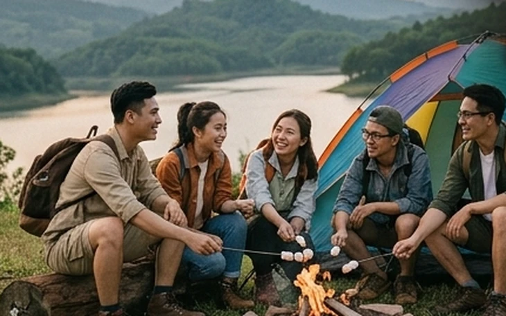 Dịp nghỉ lễ 30-4: Nằm võng, uống cà phê sữa, team building, mặc áo cờ đỏ sao vàng… còn gì bằng!