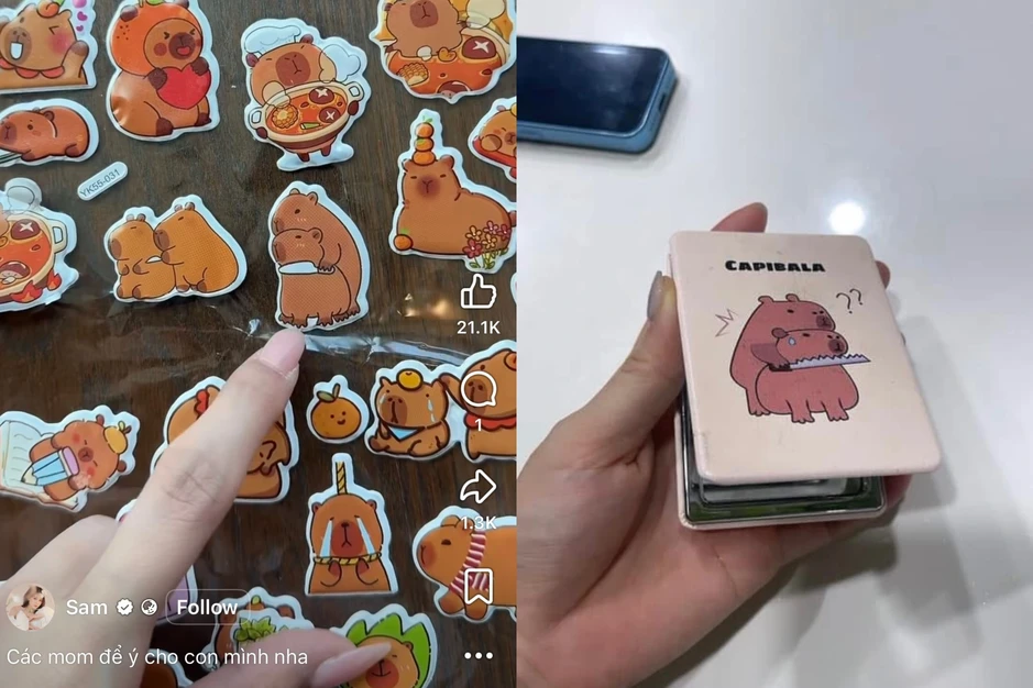 Giật mình với đồ trẻ chơi mỗi ngày: Sticker bạo lực đội lốt hình dễ thương