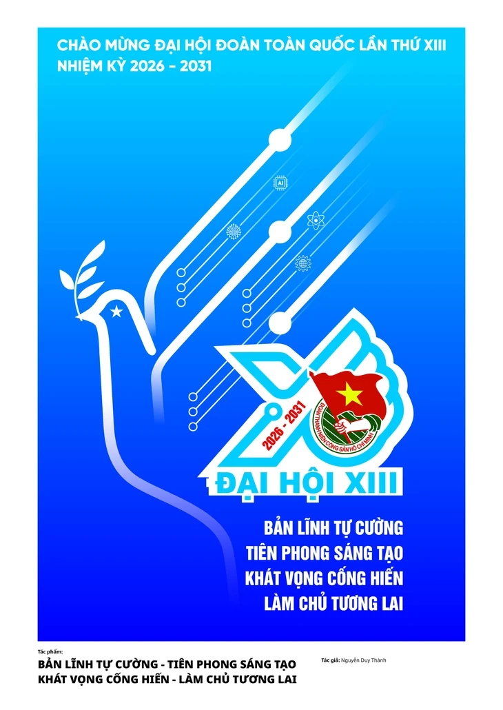 Nguyễn Duy Thành giành giải nhất thi Sáng tác tranh cổ động, tuyên truyền Đại hội Đoàn toàn quốc Nguyễn Duy Thành giành giải nhất thi Sáng tác tranh cổ động, tuyên truyền Đại hội Đoàn toàn quốc