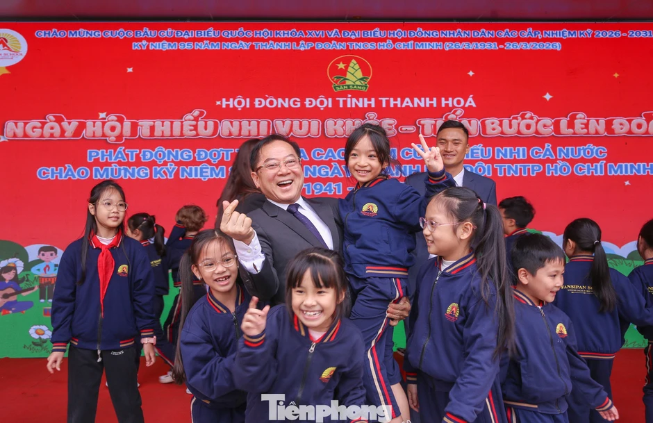 Sôi động ngày hội ‘Thiếu nhi vui khỏe - Tiến bước lên Đoàn’ của học sinh Thanh Hóa