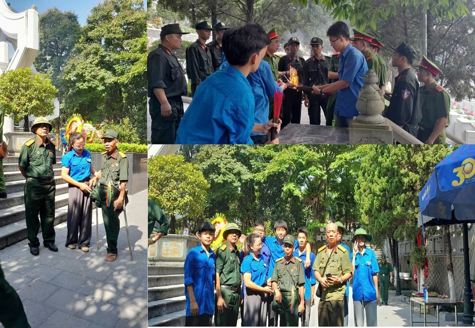 Thanh niên ân cần đón các cựu chiến binh về Vị Xuyên Thanh niên ân cần đón các cựu chiến binh về Vị Xuyên