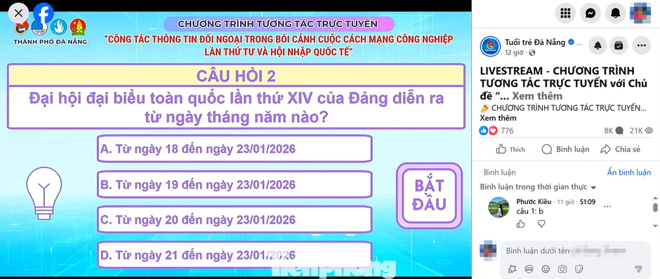 Thanh niên Đà Nẵng lần đầu xem livestream thông tin đối ngoại Thanh niên Đà Nẵng lần đầu xem livestream thông tin đối ngoại