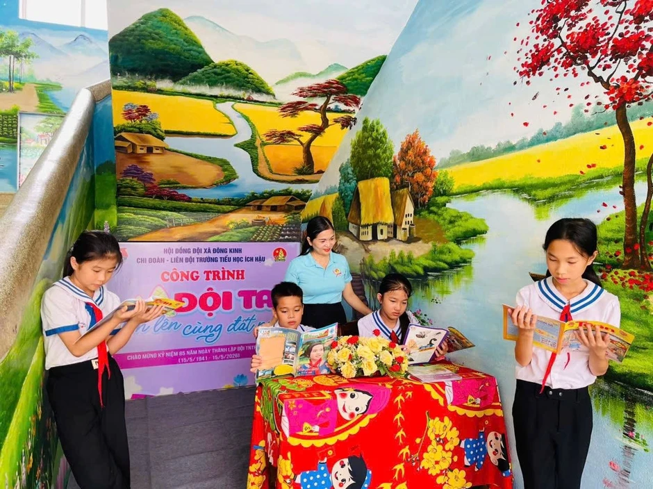 Thiếu nhi Hà Tĩnh sôi nổi thực hiện công trình măng non