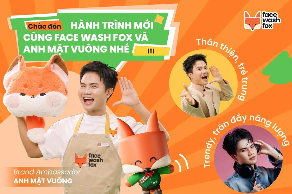 TikToker “Anh Mặt Vuông” trở thành đại sứ thương hiệu của Face Wash Fox TikToker “Anh Mặt Vuông” trở thành đại sứ thương hiệu của Face Wash Fox