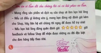 'Tim yếu lắm, đừng đánh giá 1 sao': Lời nhắn quen thuộc của chủ shop online