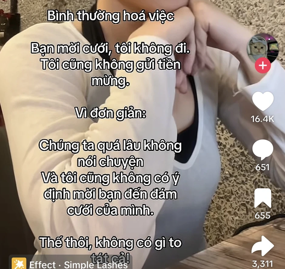 Tranh cãi tiền mừng cưới: 'Không đi cưới, không gửi phong bì với người lâu không gặp' Tranh cãi tiền mừng cưới: 'Không đi cưới, không gửi phong bì với người lâu không gặp'