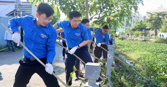 Tuổi trẻ TP.HCM cải tạo tuyến kênh rạch Tám Cao sau 1,5 ngày ra quân Tháng Thanh niên 2026