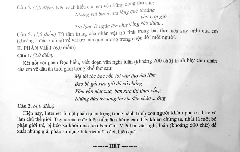 Đề thi và đáp án môn Ngữ văn tuyển sinh vào lớp 10 tỉnh Gia Lai năm 2026 Đề thi và đáp án môn Ngữ văn tuyển sinh vào lớp 10 tỉnh Gia Lai năm 2026