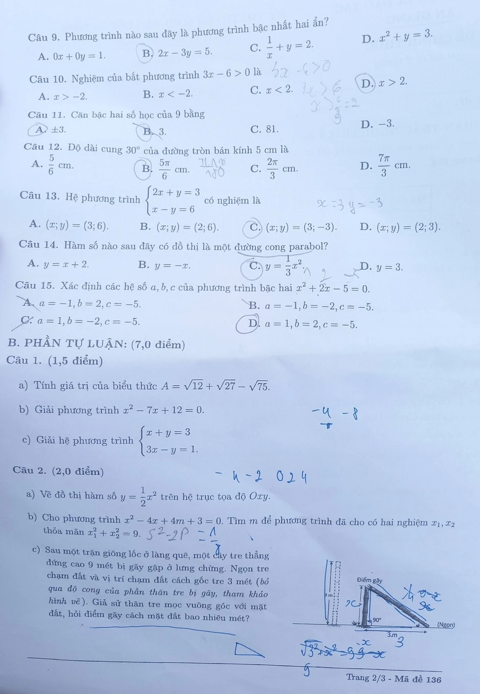 Đề thi và đáp án môn Toán tuyển sinh vào lớp 10 của An Giang năm 2026 Đề thi và đáp án môn Toán tuyển sinh vào lớp 10 của An Giang năm 2026