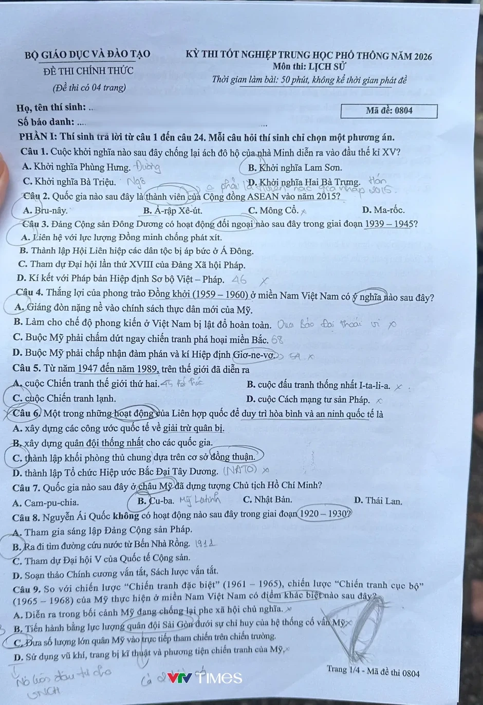 Dự đoán phổ điểm môn Lịch sử Dự đoán phổ điểm môn Lịch sử