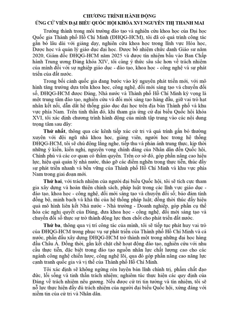 Giám đốc ĐHQG TPHCM ứng cử đại biểu Quốc hội khóa XVI Giám đốc ĐHQG TPHCM ứng cử đại biểu Quốc hội khóa XVI