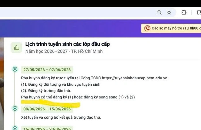 Sở GD-ĐT TPHCM ra lưu ý khẩn do nhiều phụ huynh đăng ký tuyển sinh đầu cấp không đúng quy định Sở GD-ĐT TPHCM ra lưu ý khẩn do nhiều phụ huynh đăng ký tuyển sinh đầu cấp không đúng quy định