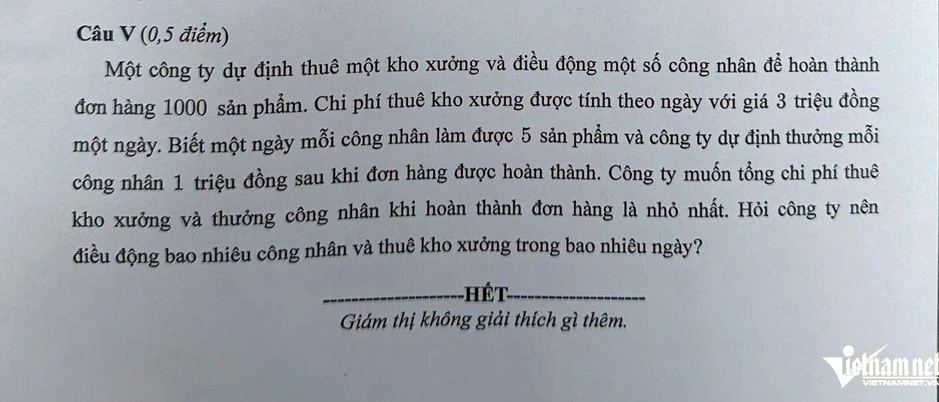Xôn xao về bài toán trong đề thi lớp 10 Hà Nội, đáp án ra sao? Xôn xao về bài toán trong đề thi lớp 10 Hà Nội, đáp án ra sao?