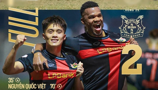 HLV Chu Đình Nghiêm ra mắt thành công, Ninh Bình lọt top 3 V-League HLV Chu Đình Nghiêm ra mắt thành công, Ninh Bình lọt top 3 V-League
