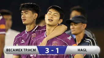 Kết quả Becamex TP.HCM 3-1 HAGL: Quá muộn để trụ hạng