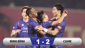 Kết quả Ninh Bình 1-2 Công an Hà Nội:&nbsp;Tăng tốc đến ngôi vô địch