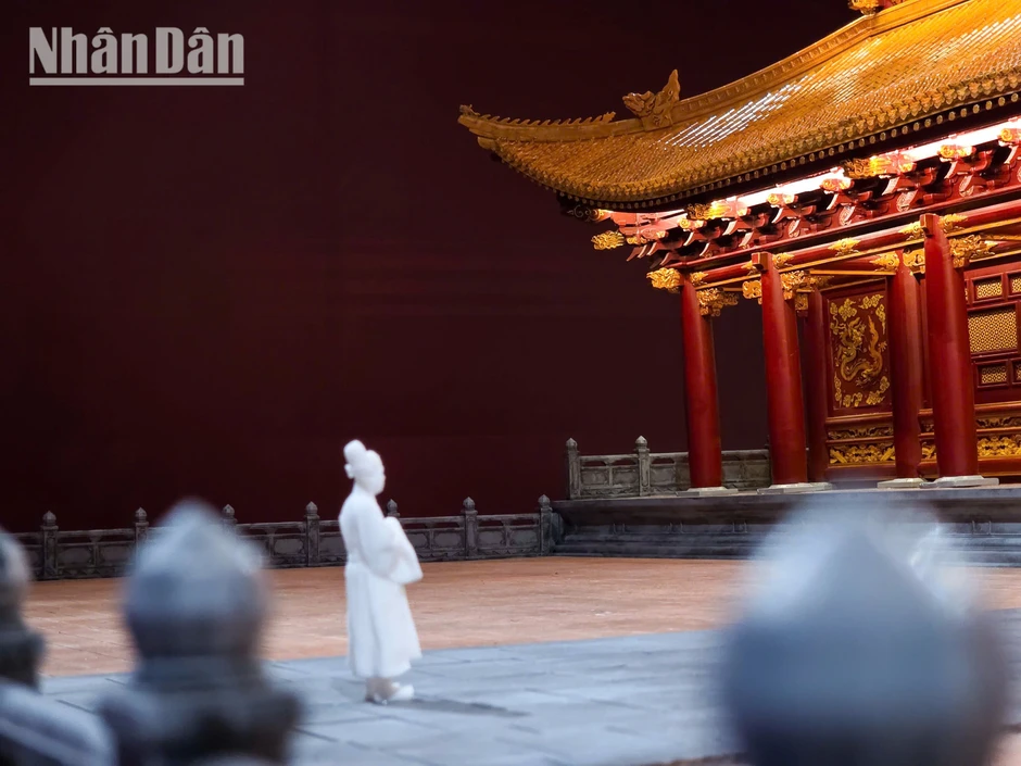[Ảnh] Cận cảnh mô hình phục dựng của Điện Kính Thiên tại Hoàng thành Thăng Long