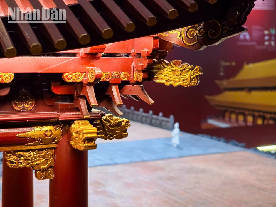 [Ảnh] Cận cảnh mô hình phục dựng của Điện Kính Thiên tại Hoàng thành Thăng Long