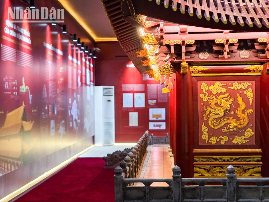 [Ảnh] Cận cảnh mô hình phục dựng của Điện Kính Thiên tại Hoàng thành Thăng Long