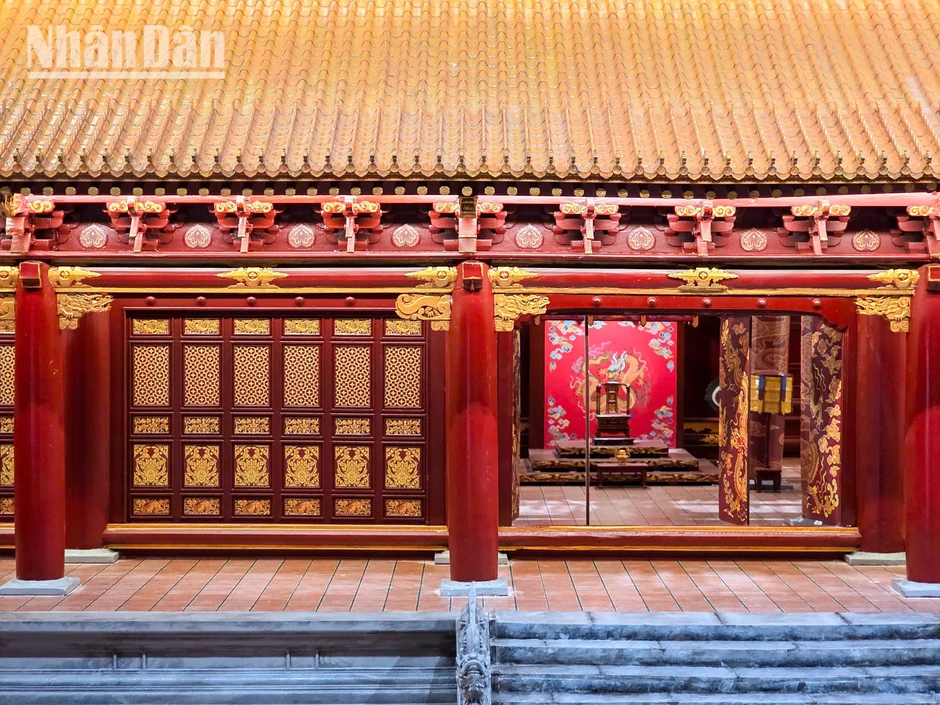 [Ảnh] Cận cảnh mô hình phục dựng của Điện Kính Thiên tại Hoàng thành Thăng Long