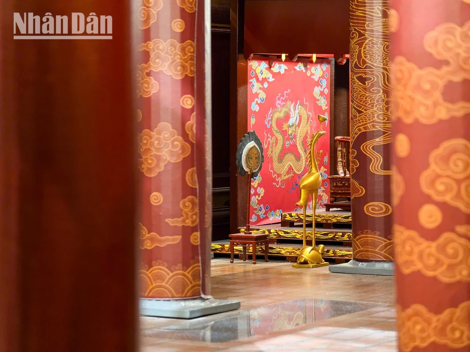 [Ảnh] Cận cảnh mô hình phục dựng của Điện Kính Thiên tại Hoàng thành Thăng Long