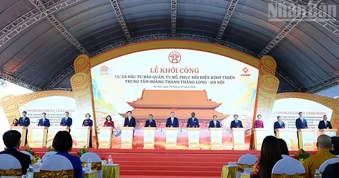[Ảnh] Tổng Bí thư, Chủ tịch nước Tô Lâm dự Lễ khởi công Dự án đầu tư bảo quản, tu bổ, phục hồi Điện Kính Thiên