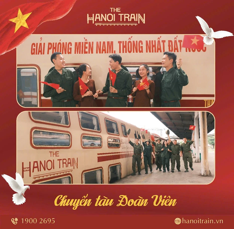 Chuyến tàu đoàn viên Hà Nội 5 Cửa Ô mừng 30.4 Chuyến tàu đoàn viên Hà Nội 5 Cửa Ô mừng 30.4