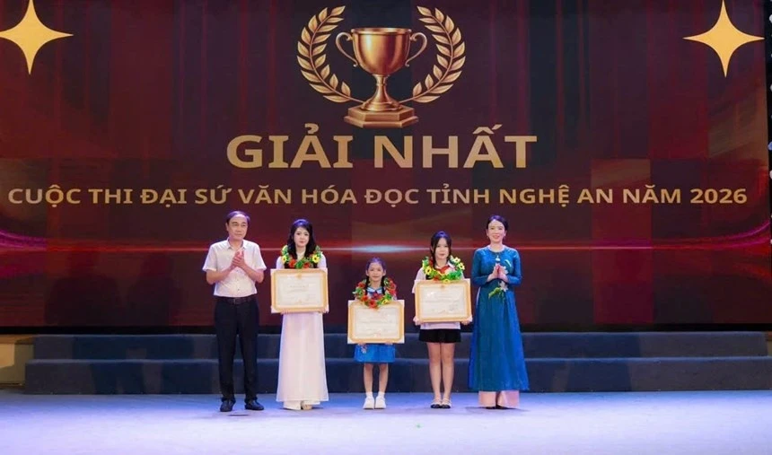 Gần 77.000 bài dự thi 'tranh tài' Đại sứ Văn hóa đọc Nghệ An năm 2026 Gần 77.000 bài dự thi 'tranh tài' Đại sứ Văn hóa đọc Nghệ An năm 2026