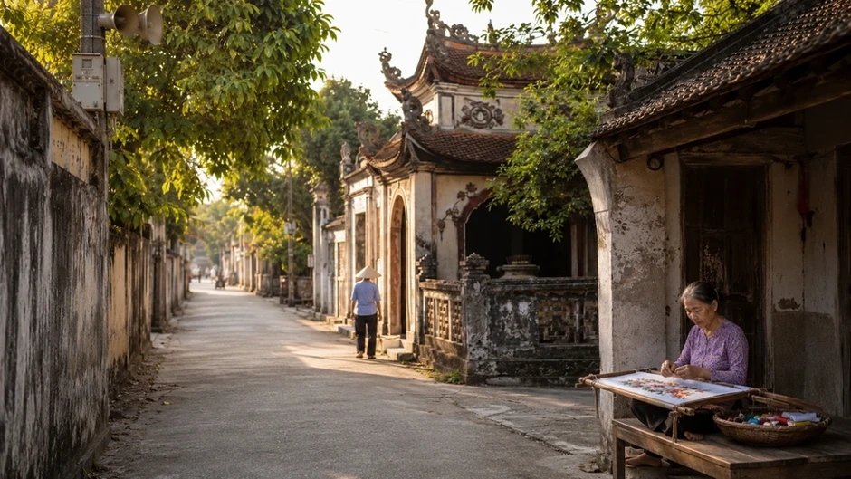 Làng nghề thêu truyền thống Quất Động: Ký ức trăm năm từ những đôi tay thầm lặng
