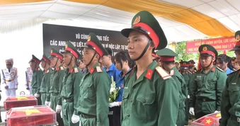Lào Cai truy điệu, an táng 9 hài cốt liệt sĩ