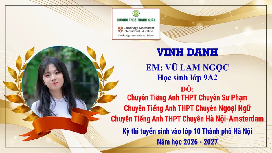 Một lớp học có 61% học sinh đỗ vào lớp 10 chuyên Top đầu của Hà Nội Một lớp học có 61% học sinh đỗ vào lớp 10 chuyên Top đầu của Hà Nội