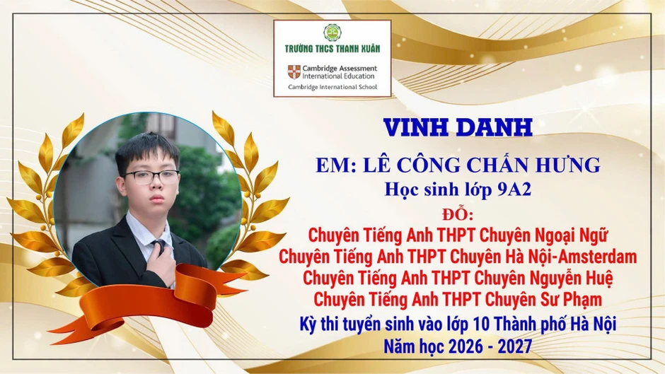 Một lớp học có 61% học sinh đỗ vào lớp 10 chuyên Top đầu của Hà Nội Một lớp học có 61% học sinh đỗ vào lớp 10 chuyên Top đầu của Hà Nội