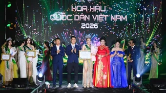 Nguyễn Hoàng Kiều Vy đăng quang Hoa hậu Quốc dân Việt Nam 2026