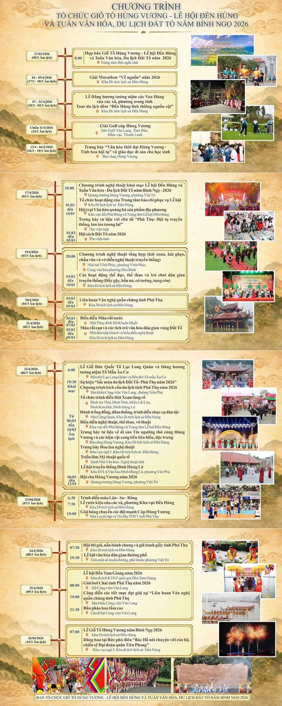 Phú Thọ sẵn sàng cho Giỗ Tổ Hùng Vương 2026 với nhiều hoạt động đặc sắc Phú Thọ sẵn sàng cho Giỗ Tổ Hùng Vương 2026 với nhiều hoạt động đặc sắc