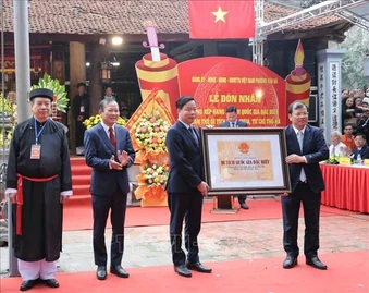 Quần thể đình, chùa, từ chỉ Thổ Hà đón nhận Bằng Di tích quốc gia đặc biệt