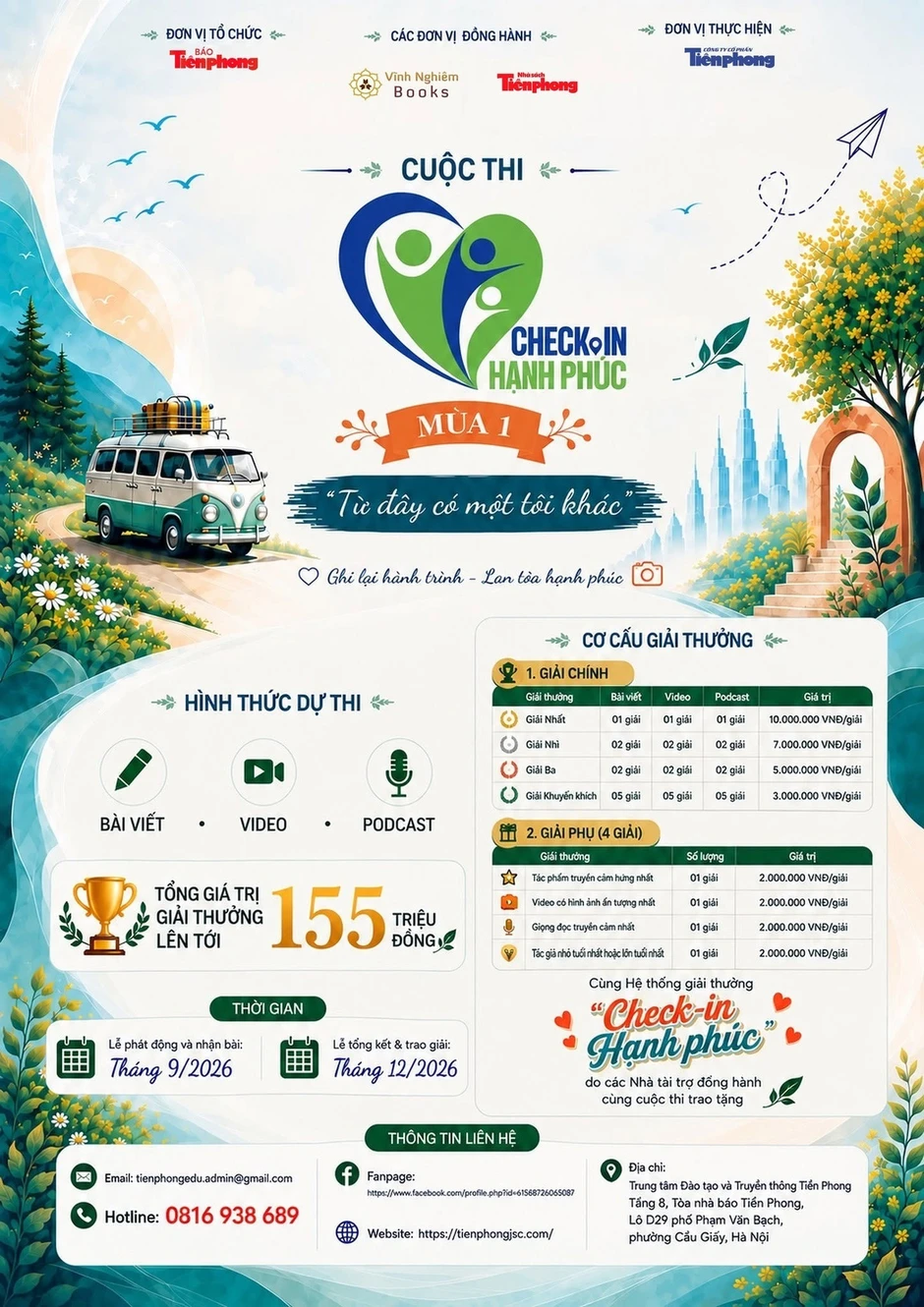 Thể lệ cuộc thi ‘Check-in Hạnh phúc’ mùa 1: Từ đây có một tôi khác Thể lệ cuộc thi ‘Check-in Hạnh phúc’ mùa 1: Từ đây có một tôi khác