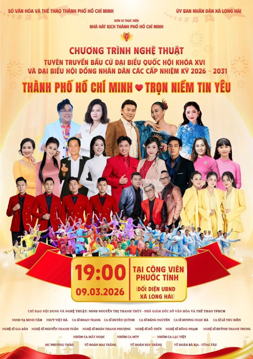 TP Hồ Chí Minh: Chuỗi chương trình nghệ thuật đặc sắc tuyên truyền bầu cử TP Hồ Chí Minh: Chuỗi chương trình nghệ thuật đặc sắc tuyên truyền bầu cử
