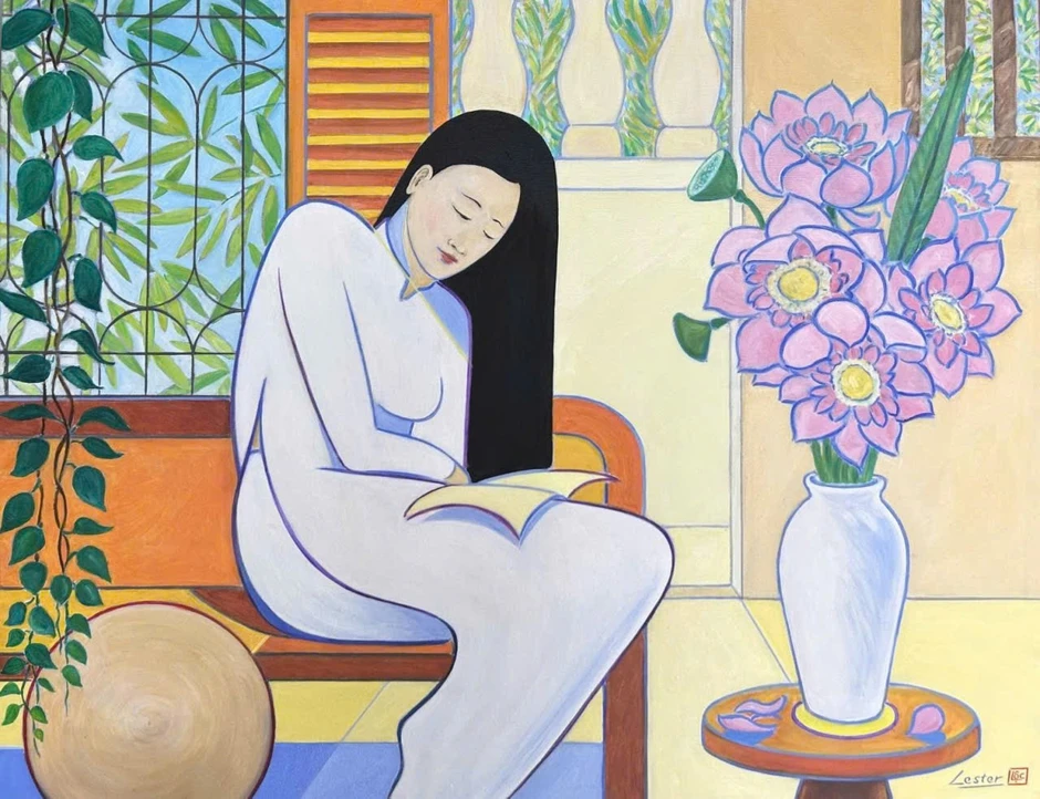 Triển lãm của hoạ sĩ người Anh lấy vợ Việt