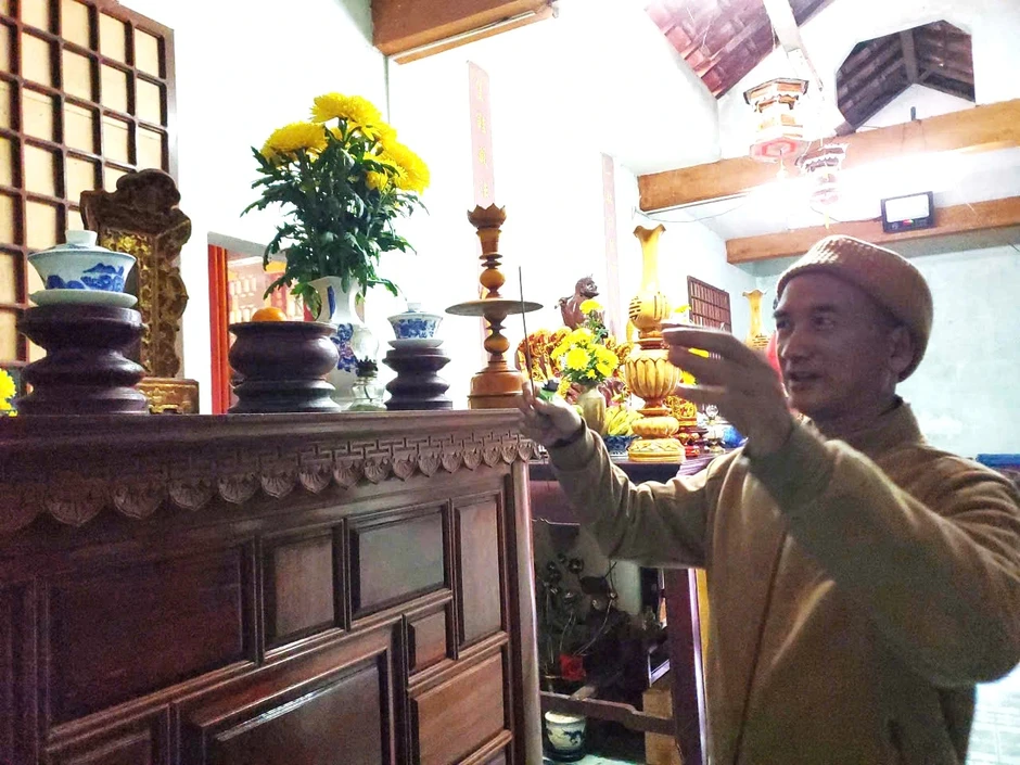 Vật thiêng của làng: Bài vị người giữ chủ quyền Hoàng Sa ở chùa làng Vật thiêng của làng: Bài vị người giữ chủ quyền Hoàng Sa ở chùa làng