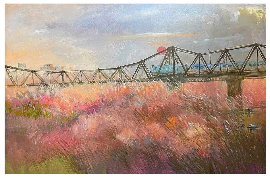 Vẻ đẹp đầy tự hào của Đường sắt Việt Nam qua tranh Quỳnh Thơm Vẻ đẹp đầy tự hào của Đường sắt Việt Nam qua tranh Quỳnh Thơm